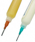 Two Piece Flux Solder Paste Set RMA-223 10cc Soldering Repair Tool displayed in dual tubes for BGA PCB rework.