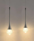 Three Pack 12W Adjustable Led Bubble Glass Orb Pendant Lights For Kitchen Island And Vanity Mounts In Brushed Nickel Finish