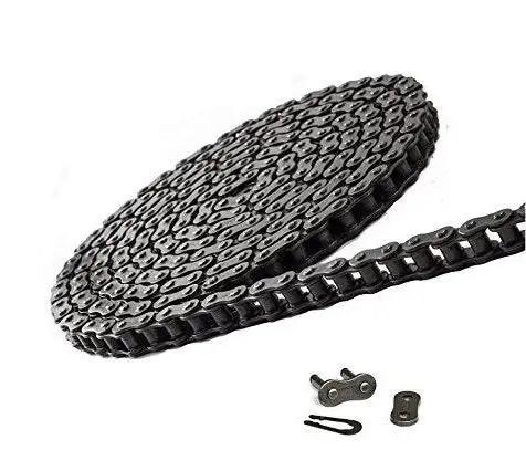 ANSI 415H Heavy Duty Roller Chain for 2 Stroke Engines and Motor Bikes 49cc-80cc, 10 Feet Long with 240 Links, shown coiled with link parts