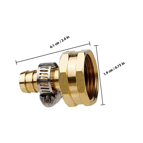 Rock Solid 3 Piece Garden Hose Quick Connect Brass Fittings 3/4 Inch External Threaded Repair Kit For Watering Plants And Flowers With Easy Grip Leaks Proof Setup That Makes Gardening A Total Vibe brass hose connector with dimensions