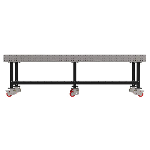 Tough As Nails Mobile Welding Fixture Table 120 X 48 X 36 Inches with precision laser cut grid and rolling casters.