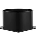 Kisangel Abs Duct Connector Flange With Square Base For Dust Collection Hose And Ventilation Systems. 120Mm black ABS plastic air outlet.