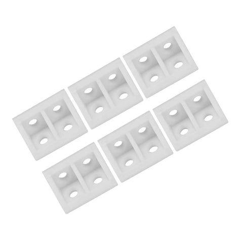 50 Pack Plastic Right Angle Corner Brackets Gusset Braces For Home Furniture Assembly Durable White Plastic Corner Supports For Shelves Tables And Cabinets Easy Install showing multiple white gusset braces