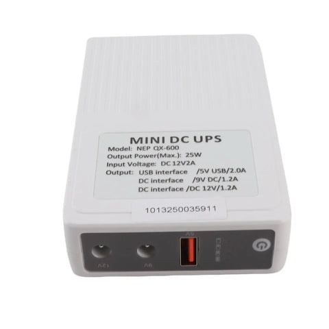 Bad Boy Mini UPS Battery Backup With 8000mAh delivers 25W uninterruptible power supply for routers and cameras, compact design.