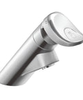 Commercial M-Press Chrome One-Hole Bathroom Faucet For Public Restrooms With Boss-Level One-Handle Operation in side view