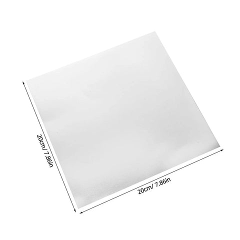 Six Pack Flat Aluminum Sheets 7.87 x 7.87 Inch Thin Flexible Metal, smooth reflective surface for DIY projects and repairs.