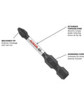 Ten Pack 2 Inch Torx T25 Impact Screwdriver Bits With Xtended Torsion Zone For High Torque Precision Engineered Tips