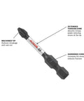 Impact Tough 2-Inch Torx T40 Power Bit With Xtended Torsion Zone for high torque drills, precision tips, high-visibility sleeve.