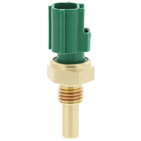 Top Tier Coolant Temperature Sensor, Drop In Replacement For Oem 8942235010 with brass base and green connector.