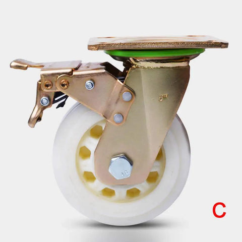 Top Notch Heavy Duty Nylon Trolley Caster Wheels For Furniture Moving Smooth Swivel With Locking Brake Ready high load capacity 5 inch wheel