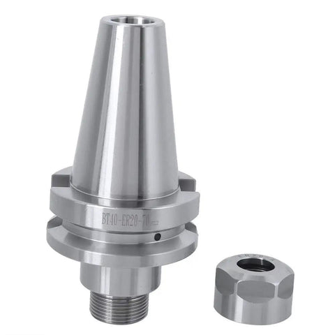 Premium 40Cr Alloy Steel CNC Tool Holder Withstands Heavy Pressure For Milling Lathe BT40 ER20 Chuck Machine Accessory 70mm Length.