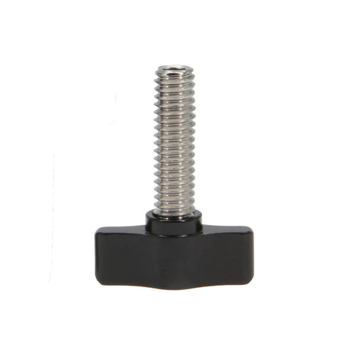 Rock Solid 5/16 X 1 Thumb Screws With Sleek Black Aluminum Knobs And Durable Stainless Steel Threads For Quick No Sweat Diy Builds And Top Shelf Shop Upgrades Pack Of Four. Black aluminum thumb screw with stainless steel threads.