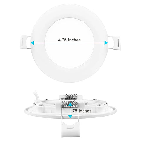 Ultra Thin 4 Inch Recessed LED Downlight With J Box 12W Five Color Temperature Options From 2700K To 5000K 950 Lumens Dimmable