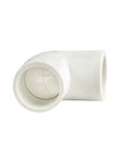 Two Way One Half Inch PVC Pipe Fitting 90 Degree Elbow Socket Adapter Coupling Schedule 40 White for DIY Projects