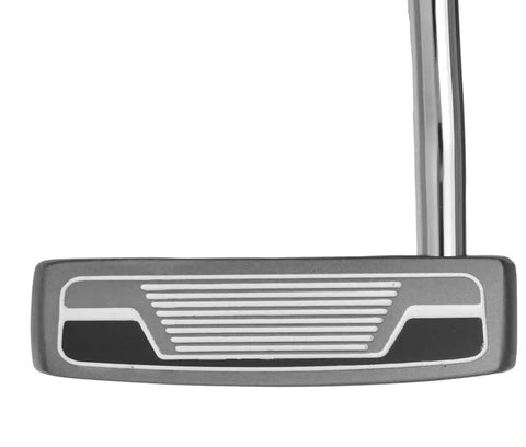 Silver Ray SR500 Putter 35 Inch, Killer Balanced Feel With A Mid Size Grip, close-up of the putter face showing groove design