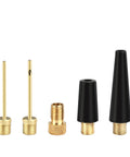 Ball Pump Needle Set Pro Grade Must Have With 2 Metal Ball Needles 2 Tapered Nozzles And 1 Metal American To French Adapter For Football