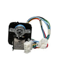 Front view of Refrigerator Evaporator Fan Motor Kit Replacement For Electrolux Frigidaire AP4343697 241854301 5303918549 with connectors.