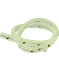 Badass Flexible Curve Template Polyurethane Router Guide With Heavy Duty Brass Bushing, bendable for wood profiling, green color.