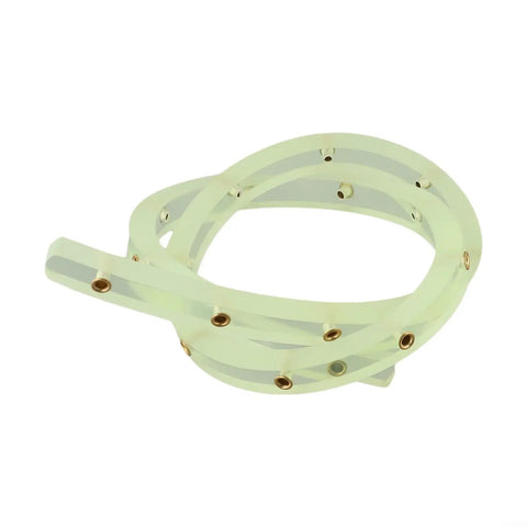 Badass Flexible Curve Template Polyurethane Router Guide With Heavy Duty Brass Bushing, bendable for wood profiling, green color.