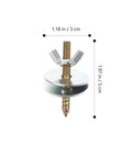 Premium Top Shelf Bird Cage Retaining Screws And Perch Hardware Kit With 16 Heavy Duty Bolts And Nuts Plus Gaskets For Small Pet Enclosure Fastening No Sweat Install Replacement Parts - close-up view of a zinc screw