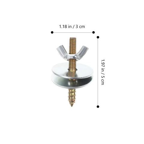 Premium Top Shelf Bird Cage Retaining Screws And Perch Hardware Kit With 16 Heavy Duty Bolts And Nuts Plus Gaskets For Small Pet Enclosure Fastening No Sweat Install Replacement Parts - close-up view of a zinc screw