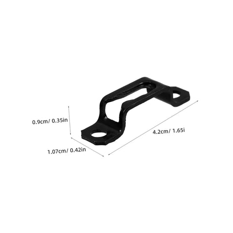 Dead Simple 30 Piece Heavy Duty Metal Furniture Joint Snap Connectors For Sofa Cabinet Assembly No Sweat Tool Free Setup For Smooth Diy Wood Fix Projects, black metal connector part with dimensions.