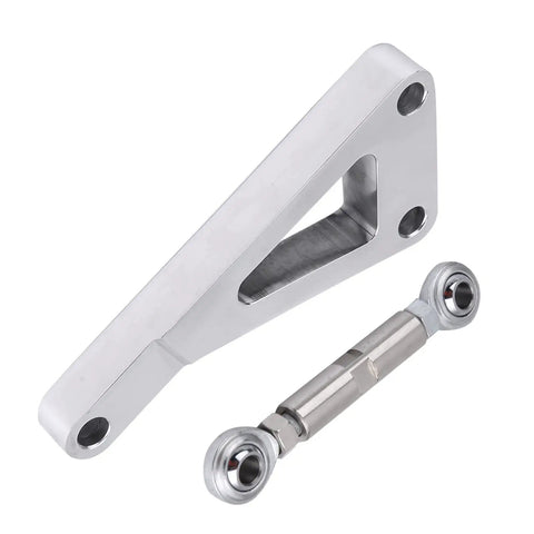 Super Sleek Polished Aluminum Alternator Bracket Kit For Ycauty Sbc 350 Small Block Engine Billet Build Perfect For Serpentine V Belt Swaps And High Performance Street Rides, polished bracket and turnbuckle