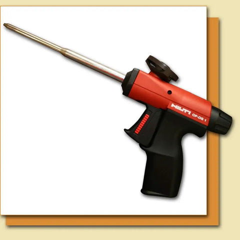 Deluxe Foam Insulating Sealant Dispenser CF-DS1, red and black, for easy cartridge application, pro-grade alternative caulk gun