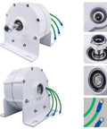 Heavy Duty 10000W Permanent Magnet Generator With 48V Three Phase Alternator For Vertical Or Horizontal Wind Turbines showing detailed copper coils and aluminum housing.