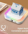 Compact USB coffee mug warmer for three speed temp control and a super chill night light with digital display