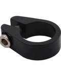 Lightweight Aluminum Bike Seat Post Clamp With Quick Release Ergonomic Black Anodized Collar Strong And Easy To Use Fits 22.2mm