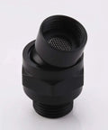 Brass Shower Head Swivel Ball Joint Connector Adapter Adjustable High Flow Shower Arm Attachment Heavy-Duty Pro Grade Brass Body Leak Free 7.8 GPM At 60 PSI Easy Install, black brass adapter
