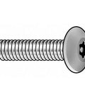 Heavy Duty One Quarter Twenty X One Inch Button Head Torx Tamper Resistant Screws 18 8 Stainless Steel Ten Pack T27 Drive