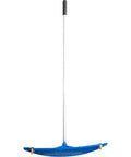Heavy Duty Extendable Roof Snow Rake With Gliding Rubber Wheels And Lightweight Aluminum Handle, blue rake head with pole.