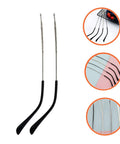 Replacement Metal Eyeglass Frame Temples and Sunglasses Arms Kit for Quick Repair and Enhanced Durability 5 Pairs, DIY Eyewear Frame Leg Replacements for Glasses shown in black and silver with multiple angles.