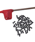 50 Piece M2.5 X 6MM Torx Socket Head Cap Screws For Carbide Insert Lathe Tools with red T8 wrench for installation.