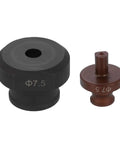 Hydraulic Hole Punch Die 7.5mm Round Hole For Electric Punching Machine Kit MHP-20 JP-20 in black and burgundy finish