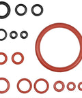 30 Piece Silicone O Ring Kit for Espresso Machines, DIY Repair Seal Set for Fully Automatic Coffee Makers, Red and Black