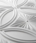 Close-up of Decorative PVC Drop Ceiling Tile White 2x2 Ft Glue Up Ceiling Panel 24x24 Inches Pack of 12 Easy Install design