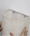 Installing Rechargeable Battery Operated Wall Sconces Two Pack with Remote, Linen Fabric Shade, Waterproof IP44