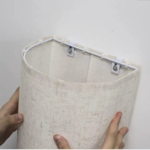 Installing Rechargeable Battery Operated Wall Sconces Two Pack with Remote, Linen Fabric Shade, Waterproof IP44