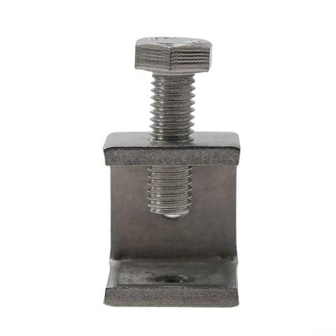 Heavy Duty Stainless Steel C Clamps For Welding And Construction, 0 To 20mm Jaw Opening, close-up of adjustable screw mount.