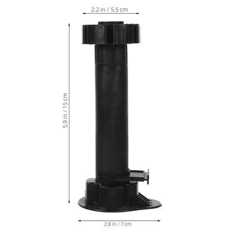4 Pack Adjustable Cabinet And Table Furniture Legs Black ABS With Thickened Reinforced Support for Stable Cabinets and Tables