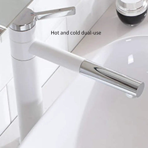 Slick Ceramic Wall Mounted Bathroom Sink With Deep Corner Basin And standalone pedestal base featuring a dual-use faucet.