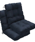 Outdoor Chair Cushions Set Of 2 42x21x4 Inch Cushions For Dining And Rocking Chairs With Ties High Back Comfy Soft Seat Pads