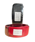 Heavy Duty 100 Ft Solar Extension Cable Set With Black And Red 10 AWG Wire And Six Pairs Solar Connectors For RV And Photovoltaic Systems Perfect For Off Grid DIY Projects Built To Last, showing coiled cables