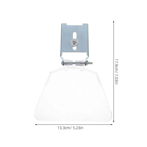 Heavy Duty Clear Plastic Shield For Bench And Angle Grinder Featuring Dust Blocking Guard And Wear Resistant Material To Keep Your Peepers Safe As You Crush Every Shop Project, 13.3cm x 17.9cm, clear acrylic and metal.