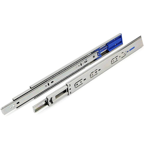 10 Pairs Of Twenty Inch Hardware Three Section Soft Close Full Extension Ball Bearing Side Mount Drawer Slides With 100 Pound Capacity And Zinc Plated Finish Includes Mounting Screws For Spare Use Brackets Sold Separately
