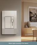 Five Dimmer Switch Bundle For Home Lighting, 3-Way 4-Way and Single Pole, neutral wire required, white finish, dimmer on wall