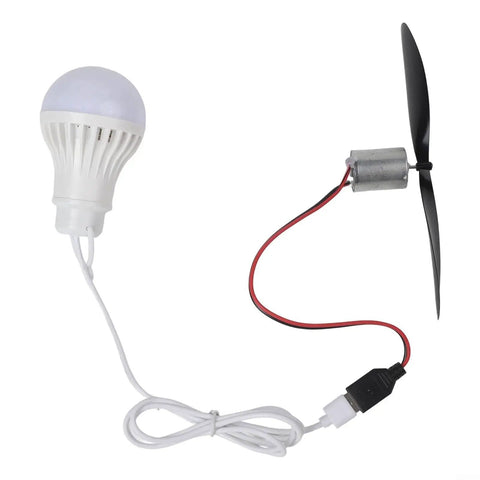 Wind Turbine Propeller Generator Kit With 5W USB Light And 1m Cable ABS And Metal Build Hands On Wind Power Demonstration